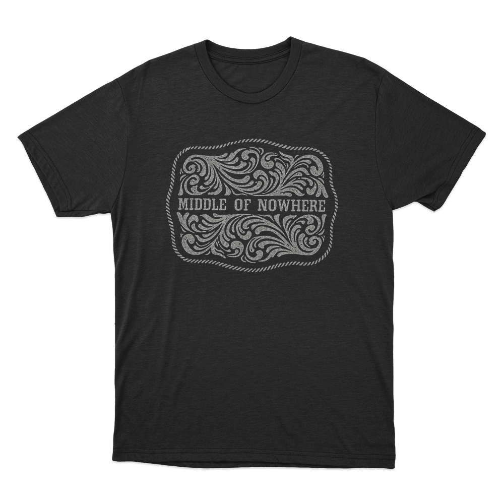 Middle Of Nowhere Belt Buckle Unisex T Shirt Black Middle Of Nowhere Belt Buckle Unisex T Shirt Black
