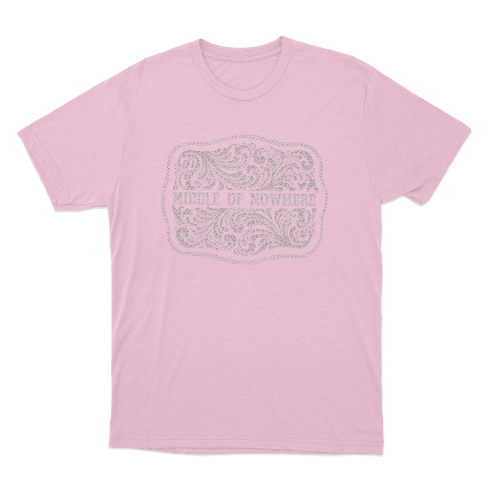 Middle Of Nowhere Belt Buckle Unisex T Shirt Pink Middle Of Nowhere Belt Buckle Unisex T Shirt Pink